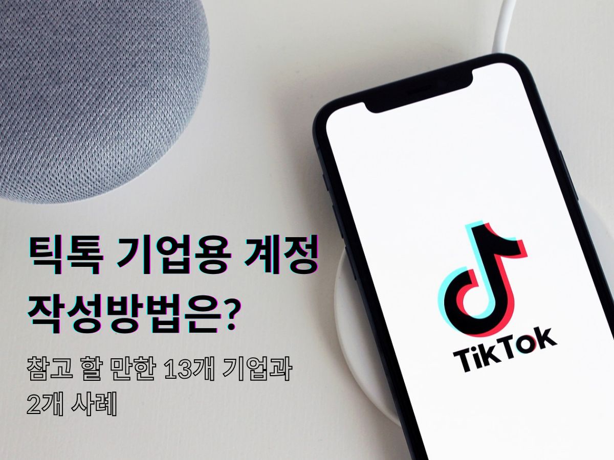 틱톡 기업용 계정 작성방법은? 참고 할 만한 13개 기업과 2개 사례