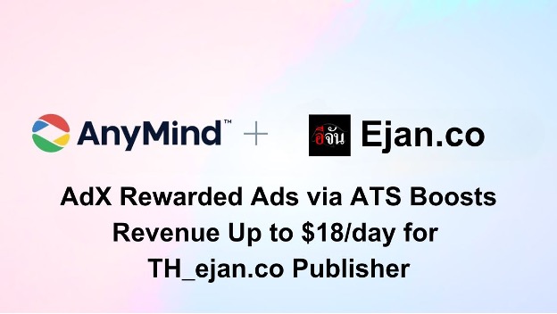 AdX Rewarded Ads via ATS Boosts Revenue Up to $18/day for Thailand Publisher