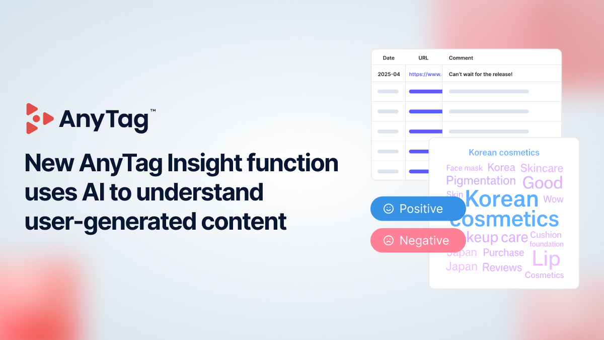 AnyMind Group Launches AI Feature on AnyTag to Analyze Consumer Sentiment from Social Media