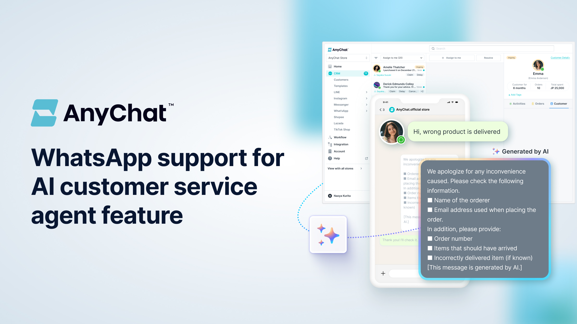 AnyMind Group extends AI customer service agent feature on AnyChat to WhatsApp